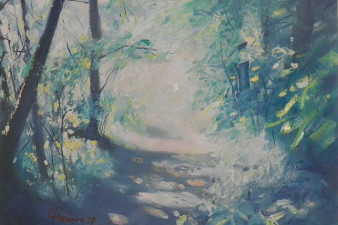 Голубая аллея. 2008. Холст, масло